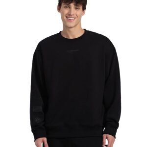 Jockey UM66 Men Super Combed Cotton Rich Graphic Print Fleece Sweatshirt with StayWarm Technology